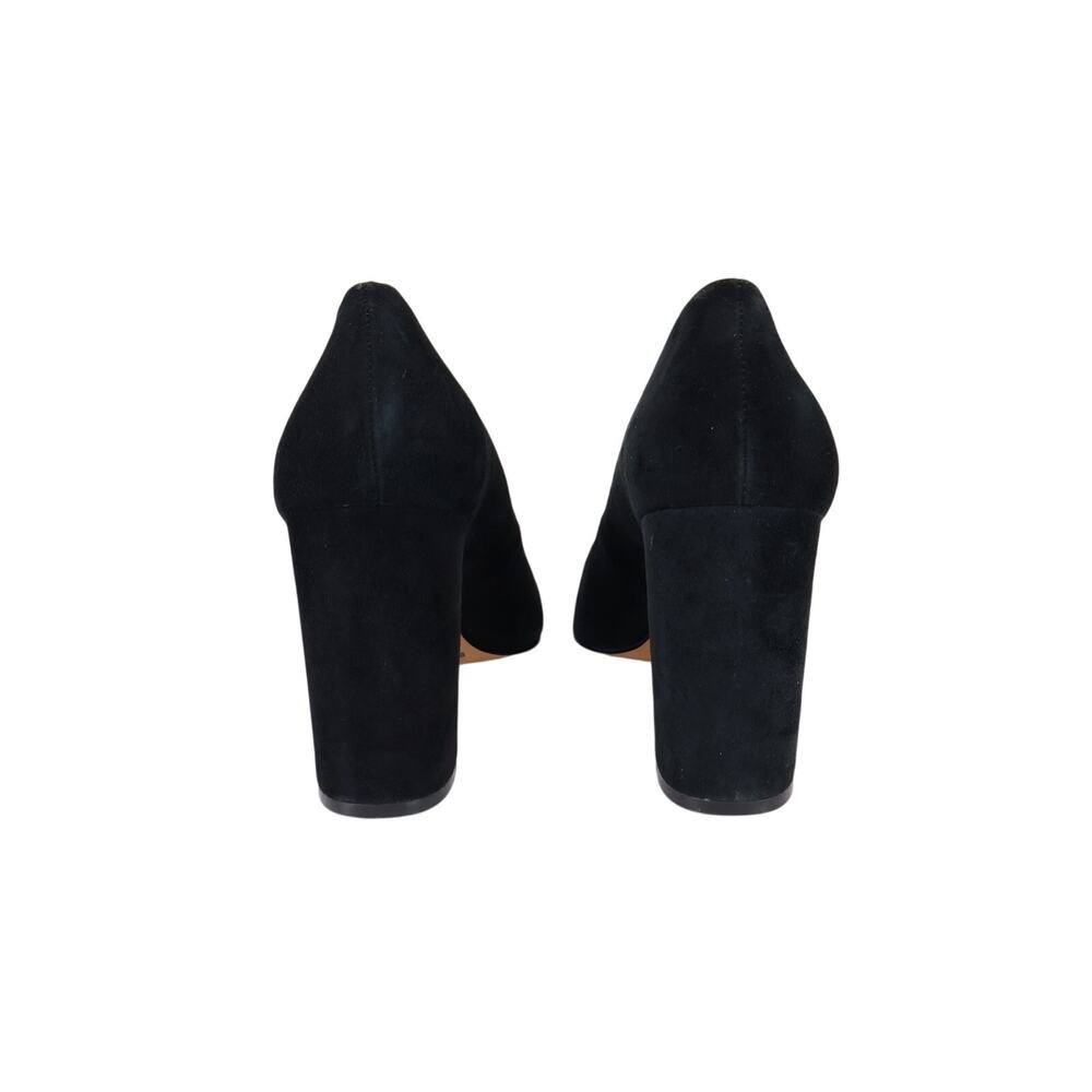 Vince Camuto Black Suede Angular Block Heel Pointed Toe Heel Size 8 - Picture 3 of 9